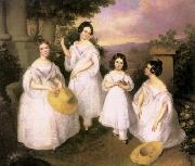 Brocky, Karoly The Daughters of Medgyasszay Spain oil painting artist